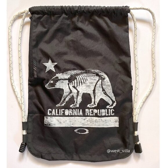 Oakley California Republic Bear Vintage Drawstring Gym Bag Sack Pack Satchel - Picture 1 of 4